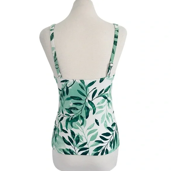 Nip Tuck Oasis Delores Tankini Green Singlet size 10 green white - Picture 6 of 14